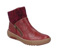 Stiefelette JOSEF SEIBEL "Maren 22, hibiscus-kombi", Damen, Gr. 36, rot (hibiscus, kombi), Obermaterial: 80% Rindsleder Leather cow. 20% Textilmaterial TEXMAT., Schuhe Stiefelette (45865560-36) hibisc