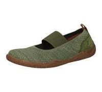 Ballerina JOSEF SEIBEL "Wynona 07", Damen, Gr. 39, grün, Leder, Textil, meliert, Schuhe Ballerina, Komfortschuh, Slipper mit Wechselfußbett, Weite G (=weit) (42487162-39) grün