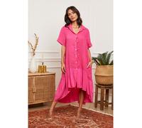 Joséfine Leinen-Kleid in Pink - Größe L | Damen Kleider