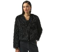 JOSEPH RIBKOFF Jacke in Felloptik schwarz | L