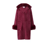 Joseph Ribkoff - Langer Mantel mit Kunstfell - Größe L - rot