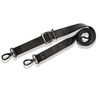 Josephine Osthoff - Schulterriemen Leder Echtleder Ersatzriemen Gurt Crossbody Strap Ersatz 135 cm Länge 3 cm Breite schwarz/anthrazit echt Leder, Farbe:Schwarz