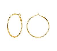 Josfeva Creolen Silber 925 Groß, 925 Sterling Silber Creolen Ohrringe, 60mm Gold Ohrringe Damen, Endless Huggie Rund Kreolen, Klapp-Creolen Ohrhänger Ohrringe für Frauen Mädchen