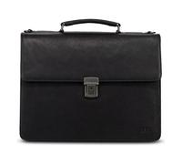 Jost Glasgow Aktentasche RFID Schutz Leder 40 cm Laptopfach black Damen
