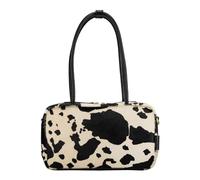 Jost Leder Schultertasche Umhängetasche Furry Cow Bowling Bag Black mehrfarbig