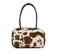 JOST Leder Schultertasche Umhängetasche Furry Cow Bowling Bag Brown mehrfarbig