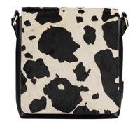 Jost Leder Schultertasche Umhängetasche Furry Cow Shoulder Bag Black mehrfarbig