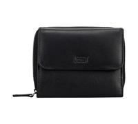 Jost Geldbörse Odense Zip Wallet RFID-Schutz Leder 12 cm Schwarz