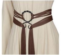 Joukavor Wikinger Troll Kreuz Gürtel nordische Hexe Seilgürtel Mittelalter Accessoires Damen, Braun, Einheitsgröße