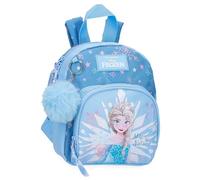 Joumma Bags Disney "Die Eiskönigin Magic" Kinderrucksack, blau, aus Polyester, verstellbare Träger für bequemes Tragen, verschiedene Fächer, mit blauem Bommel, blau, Kindergarten-Rucksack