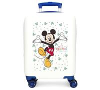 Joumma Bags, Disney Mickey Best Friends together, Kinderkoffer, Kabinenkoffer, aus ABS, Vier doppelte, multidirektional drehbare Räder, Seitliches Zahlenschloss, Praktischer Innenraum mit zwei Fächern