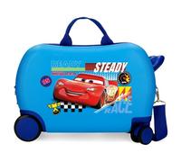 Joumma Disney Cars Lets Race Kinderkoffer, Blau, 45 x 31 x 20 cm, Harter ABS-Kunststoff, 24,6 l, 1,8 kg, 2 Räder, blau, kinderkoffer