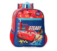 Joumma Disney Cars Lets Race Schulrucksack, aus Polyester, Taschen und Fächer, breite und verstellbare Träger., rot, Vorschulrucksack