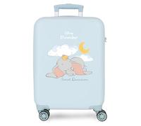 Joumma Disney Dumbo Sweet Dreams Kabinenkoffer, Hellblau, 38 x 55 x 20 cm, starr, ABS, seitlicher Kombinationsverschluss, 34 l, 2,6 kg, 4 Doppelräder, Handgepäck