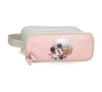 Joumma Disney Federmäppchen, Motiv: Minnie, Wildnatur, Grün, 22 x 10 x 9 cm, Polyester, grün, Dreifaches Federmäppchen