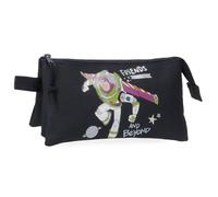 Joumma Disney Friends to Infinity and Beyond Federmäppchen, schwarz, 22 x 12 x 5 cm, Polyester, 1,32 l, Schwarz, Talla única, Dreifachmäppchen
