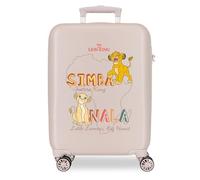 Joumma Disney Kabinenkoffer Lion King, Sun & Savanne, Beige, 38 x 55 x 20 cm, starr, ABS, seitlicher Kombinationsverschluss, 34 l, 2,6 kg, 4 Doppelräder, Handgepäck
