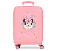 Joumma Disney Kabinenkoffer, Motiv: Minnie, Happy to Be Me, Rosa, 38 x 55 x 20 cm, starr, ABS, seitlicher Kombinationsverschluss, 35 l, 2,5 kg, 4 Doppelrollen