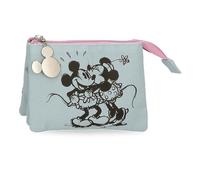 Joumma Disney Kisses M&M Geldbörse, Blau, 14 x 10 x 3,5 cm, Polyester, blau, geldbörse