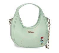Joumma Disney Luxe Minnie-Umhängetasche klein, Türkis, Grün, 19,5 x 10 x 6,5 cm, PU und Polyester