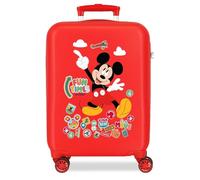 Joumma Disney Micky Fun Times Kabinenkoffer, rot, 33 x 50 x 20 cm, starr, 2,35 kg, 2,35 kg, 28,4 l, Handgepäck