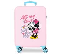 Joumma Disney Micky & Minnie, Kabinenkoffer, Rosa, 38 x 55 x 20 cm, starr, ABS, seitlicher Kombinationsverschluss, 34 l, 2,6 kg, 4 Doppelräder, Handgepäck