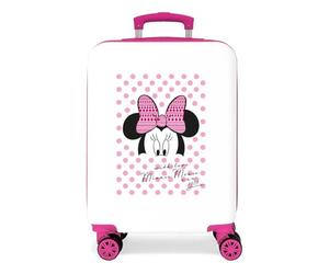 Joumma Disney Micky & Minnie Luggage Kabinenkoffer, weiß, 38 x 55 x 20 cm, starr, ABS, seitlicher Kombinationsverschluss, 34 l, 2,6 kg, 4 Doppelräder, Handgepäck