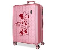 Joumma Disney Minnie-Love-Koffer, mittelgroß, Rosa, 48 x 65 x 27 cm, starr, 3,5 kg, TSA-Verschluss, ABS, 3,5 kg, 72 l, ausziehbar