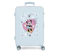 Joumma Disney Minnie, My Happy Place, Koffer, mittelgroß, blau, 46 x 65 x 23 cm, starr, 2,62 kg, 2,62 kg, 56 Fach verstellbar, blau, Talla única, Mittelgroßer Koffer