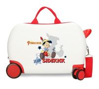 Joumma Disney Pinocchio & Litle Sidekick Kinderkoffer, Weiß, 45 x 31 x 20 cm, Harter ABS-Kunststoff, 24,6 l, 2 kg, 4 Räder, Handgepäck, Handgepäck, weiß, Kinderkoffer