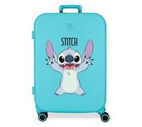 Joumma Disney Playful Koffer, mittelgroß, blau, 48 x 70 x 28 cm, starr, 4,32 kg, TSA-Verschluss, ABS, 4,32 kg, 79 l