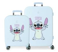 Joumma Disney Playful Kofferset, blau, 55/70 cm, starr, 7,54 kg, TSA-Verschluss, ABS, 7,54 kg, 116 l, Handgepäck