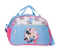 Joumma Disney Reisetasche Minnie, Blumen, Hellblau, 40 x 28 x 22 cm, Polyester, 24,6 l