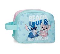 Joumma Disney Stitch Beach & Love, Kulturbeutel, Türkis, Grün, 20,5 x 16,5 x 7,5 cm, Polyester