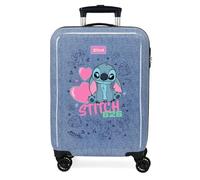Joumma Disney Stitch Hearts Kabinenkoffer, blau, 38 x 55 x 20 cm, starr, 2 kg, 2 kg, 35 l, Handgepäck