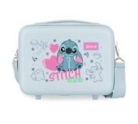 Joumma Disney Stitch Hearts Nececer, anpassungsfähig, 29 x 21 x 15 cm, Robustes ABS 9.1L 0.8 kg, Blau