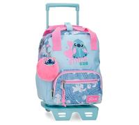 Joumma Disney Stitch Hearts Rucksack für Spaziergänge, Denim, 23 x 28 x 10 cm, Polyester, 6,4 l