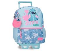 Joumma Disney Stitch Hearts Rucksack für Spaziergänge, Denim, 27 x 33 x 11 cm, Polyester, 9,8 l