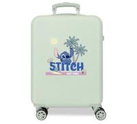 Joumma Disney Stitch Just Chill Grüner Kabinenkoffer 38 x 55 x 20 cm, starr, 2 kg, seitliches Zahlenschloss, ABS, 2 kg, 35 l, Handgepäck