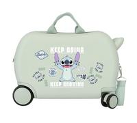 Joumma Disney Stitch Keep Going Kinderkoffer, Grün, 45 x 31 x 20 cm, starr, 1,8 kg, ABS, 1,8 kg, 24,6 l, Handgepäck