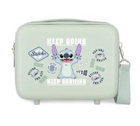 Joumma Disney Stitch Keep Going Nececer, anpassungsfähig, 29 x 21 x 15 cm, Robustes ABS 9.1L 0.8 kg, Grün