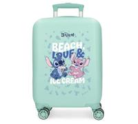Joumma Disney Strand- & Love-Kabinenkoffer, Türkis, Blau, 33 x 50 x 20 cm, starr, ABS, seitlicher Kombinationsverschluss, 28 l, 2,2 kg, 4 Doppelräder, Handgepäck