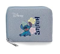 Joumma Disney Tiki Stitch Geldbörse mit Denim-Geldbörse, 12 x 9 x 2,5 cm, PU und Polyester