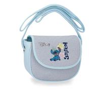 Joumma Disney Tiki Stitch Schultertasche mit Revers, Denim, 16x14x5 cm, PU und Polyester
