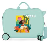Joumma Disney Vaiana Sea Vibes Kinderkoffer, Türkis, Blau, 50 x 38 x 20 cm, starr, ABS, seitlicher Kombinationsverschluss, 34 l, 2,1 kg, 2 Doppelräder, Handgepäck