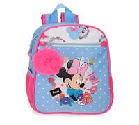 Joumma Disney Wanderrucksack mit Minnie, Blumen, Hellblau, 23 x 28 x 10 cm, Polyester, 6,4 l