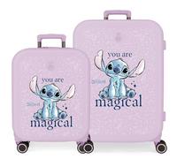 Joumma Disney You Are Magical Koffer-Set, Lila, 55/70 cm, starr, 7,54 kg, TSA-Verschluss, ABS, 7,54 kg, 116 l, Handgepäck