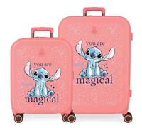 Joumma Disney You Are Magical Kofferset aus Koralle, 55/70 cm, starr, 7,54 kg, TSA-Verschluss, ABS, 7,54 kg, 116 l, Handgepäck