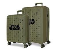 Joumma Kofferset Star Wars Green, 55/65 cm, hart, 6,8 kg, integrierter TSA-Verschluss, ABS 6,8 kg, 109L, erweiterbar, Handgepäck