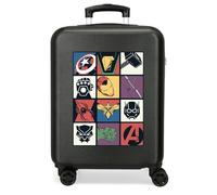 Joumma Marvel Avengers Power Squad Kabinenkoffer Schwarz 38x55x20 cm Hartschale ABS Seitliches Zahlenschloss 34 l 2,6 kg 4 Doppelrollen Handgepäck